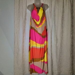 Trina Turk Maxi - Hemmed Shorter XL Tie Halter